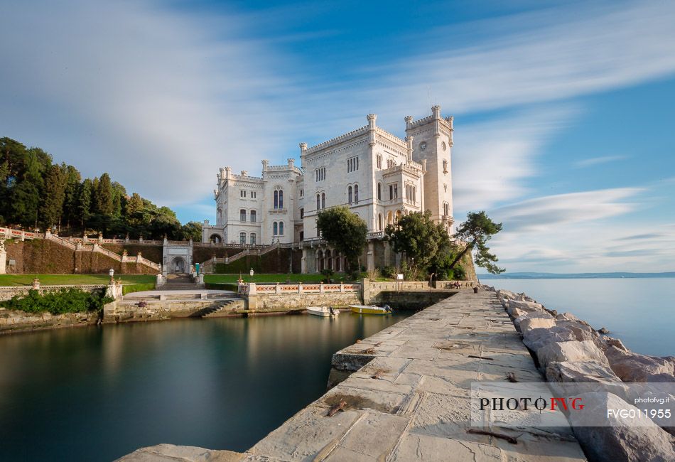 Clouds over the Miramare Castle, Trieste, Italy