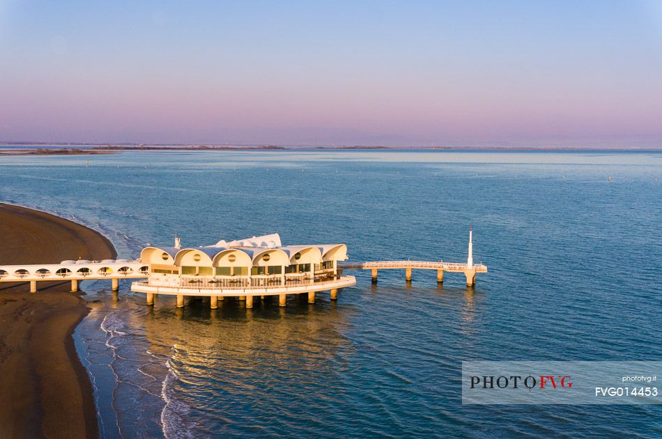 Lignano beach, aerial view of Terrazza Mare