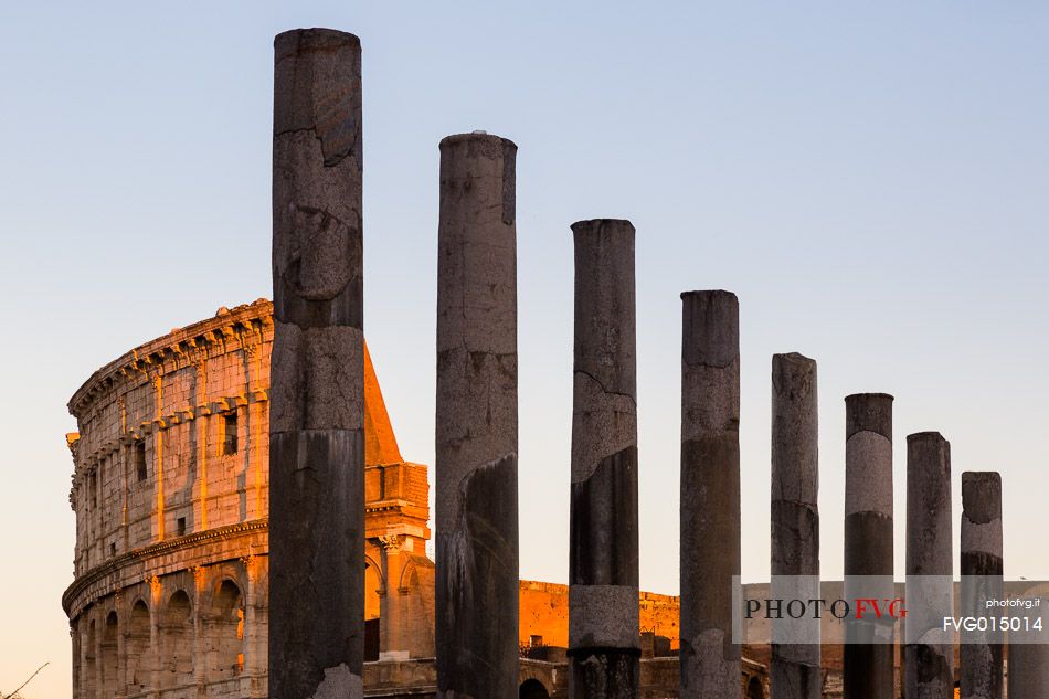 Colosseum at sunset