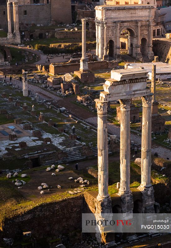 Sunset light on the Roman Forums