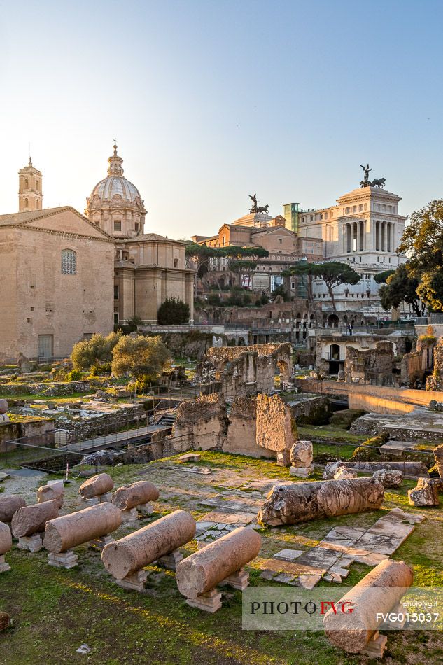 Sunset light on the Roman Forums