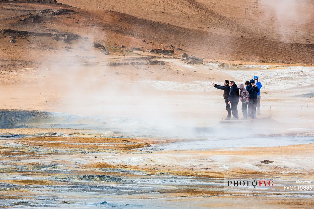 Hverarondor Hverir geothermal area in Krafla Caldera, near Myvatn