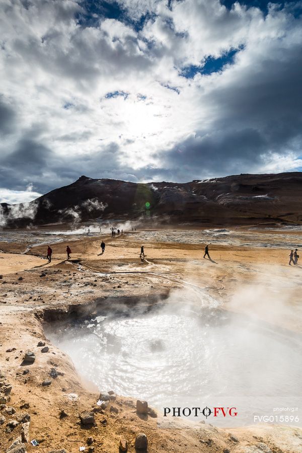 Hverarondor Hverir geothermal area in Krafla Caldera, near Myvatn