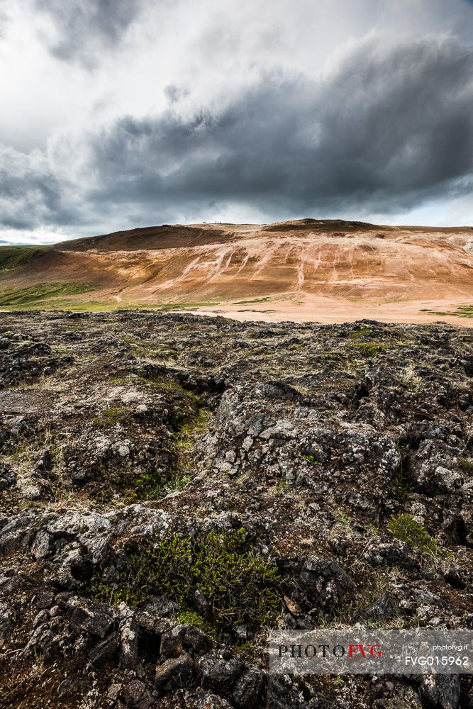 Leirhnjukul lava fields in Krafla Caldera