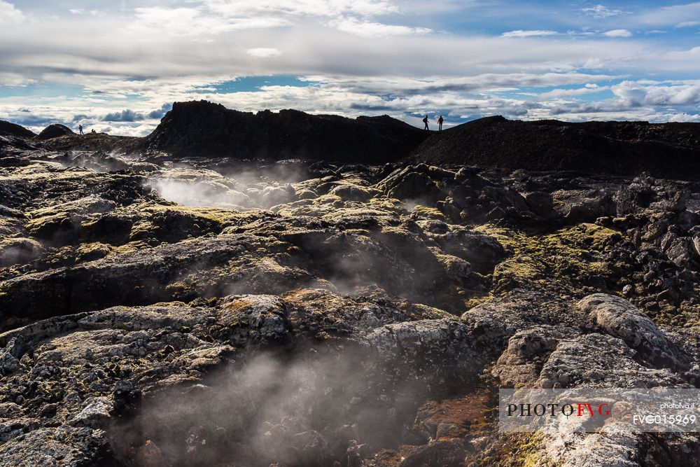 Leirhnjukul lava fields in Krafla Caldera