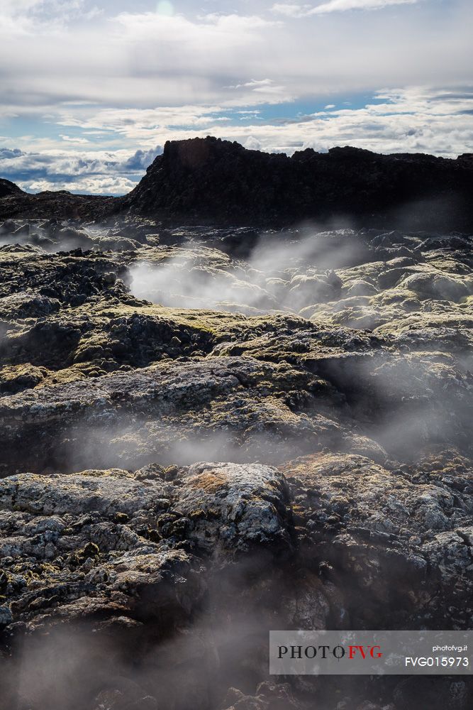 Leirhnjukul lava fields in Krafla Caldera