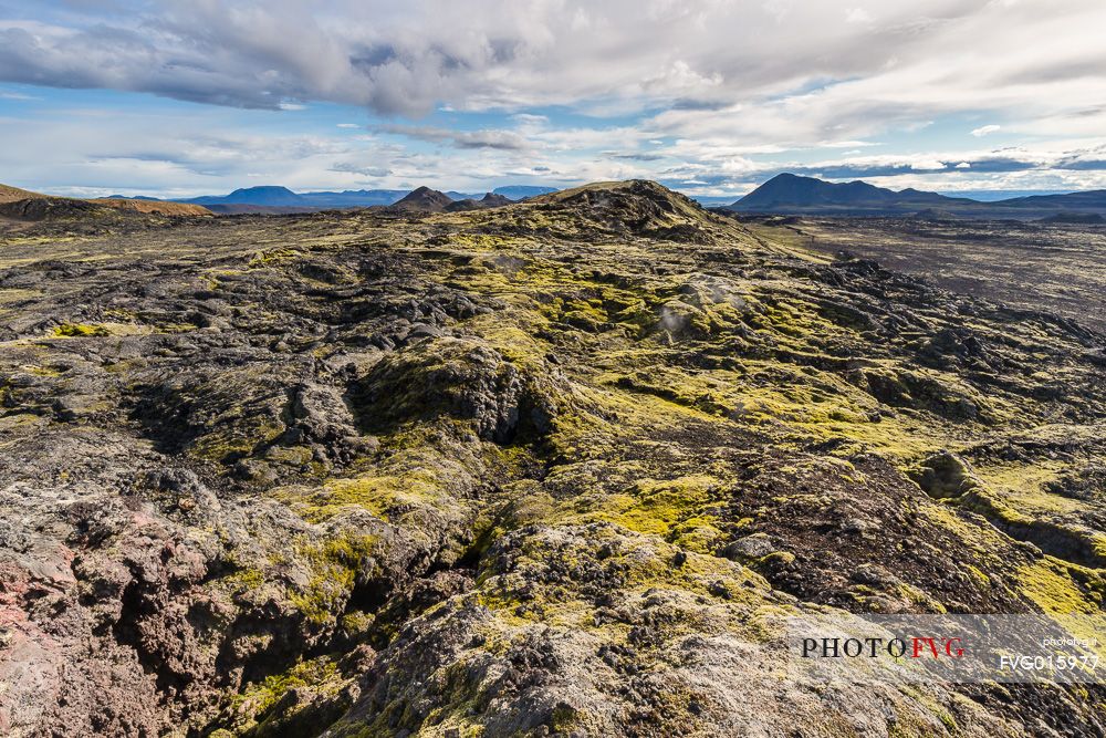 Leirhnjukul lava fields in Krafla Caldera