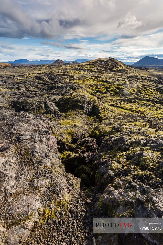 Leirhnjukul lava fields in Krafla Caldera