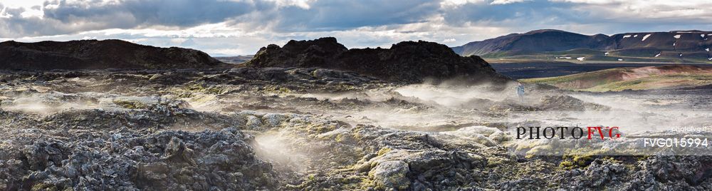 Leirhnjukul lava fields in Krafla Caldera