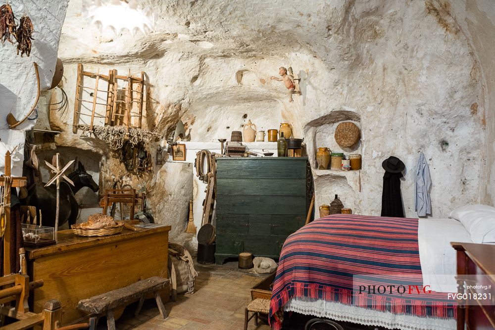 Reproduction of cave house typical of the Sassi of Matera