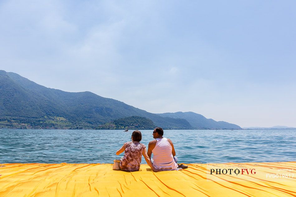 The Floating Piers, by Christo and Jeanne-Claude. Lake Iseo 2016.