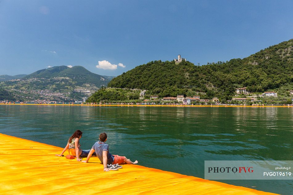 The Floating Piers, by Christo and Jeanne-Claude. Lake Iseo 2016.