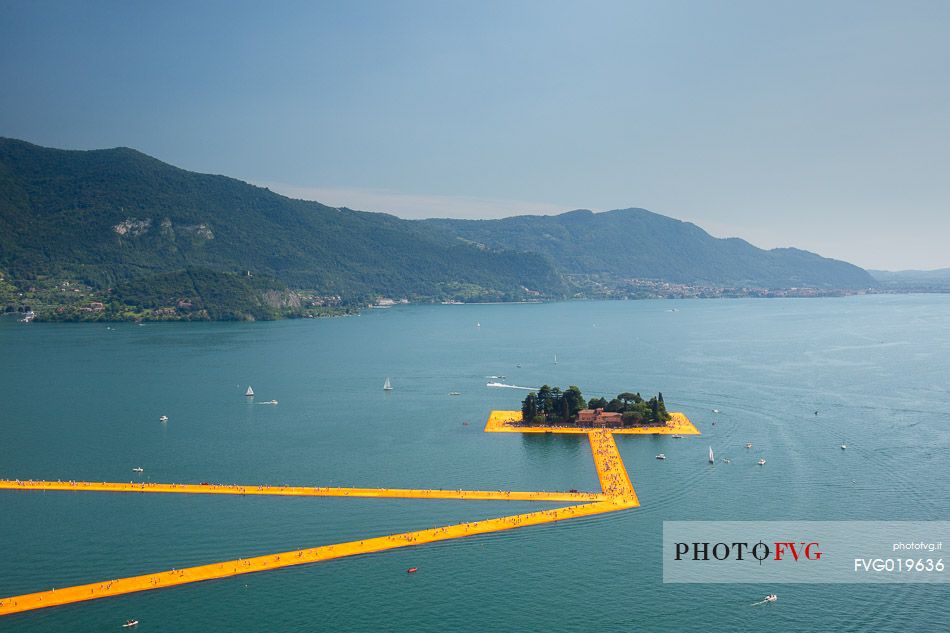 The Floating Piers, by Christo and Jeanne-Claude. Lake Iseo 2016.