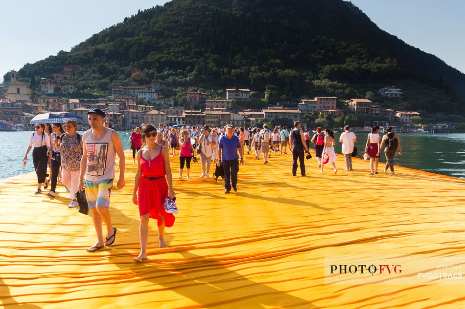 The Floating Piers, by Christo and Jeanne-Claude. Lake Iseo 2016.