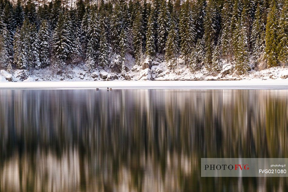 Winter at Fusine lakes, Tarvisio, Julian alps, Italy