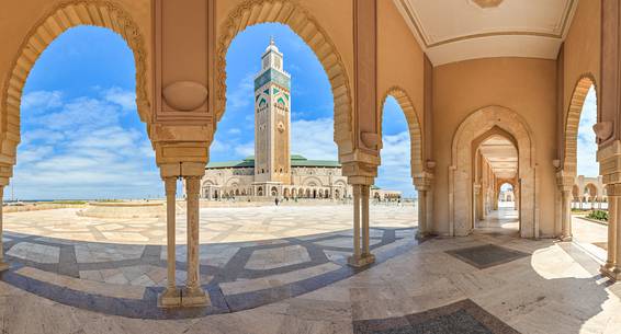 Hassan II Mosque in Casablanca, the largest mosque in Morocco
