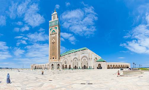 Hassan II Mosque in Casablanca, the largest mosque in Morocco