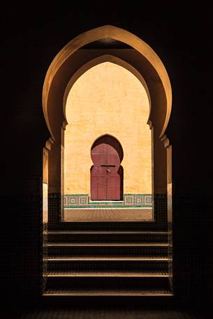 Interior of the mosque Moulay Ismail in Meknes