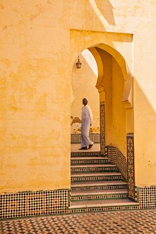 Interior of the mosque Moulay Ismail in Meknes