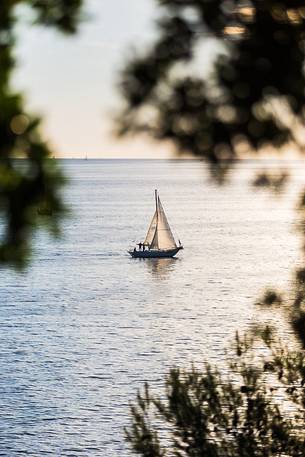 Boat at sunset