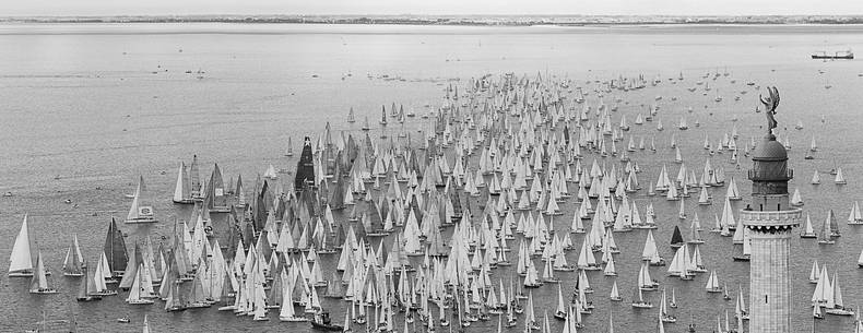 Barcolana in front of the lighthouse in Barcola