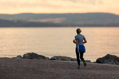 Runner on the waterfront of Trieste