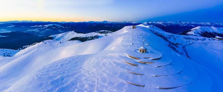 Ossuary to the fallen of Cima Grappa in the depths of winter