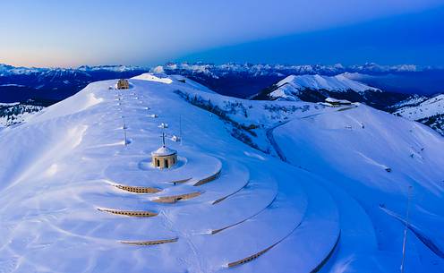 Ossuary to the fallen of Cima Grappa in the depths of winter