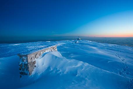 Ossuary Cima Grappa in the depths of winter