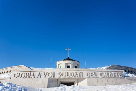 Ossuary Cima Grappa in the depths of winter