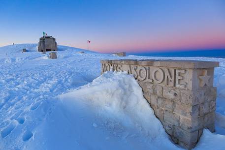 Ossuary Cima Grappa in the depths of winter