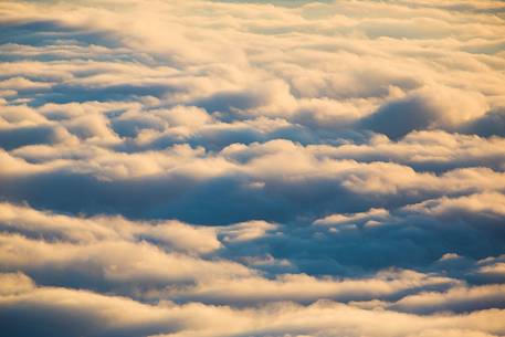 Sea of ​​clouds in the valley Feltrina, Dolomiti Bellunesi National Park, Italy