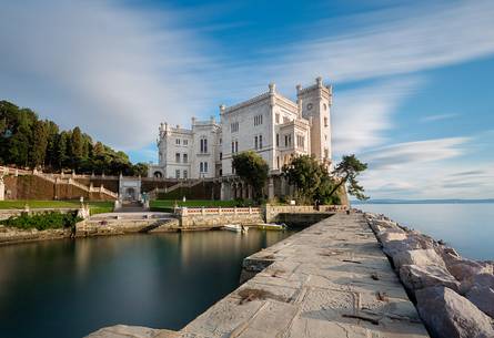 Clouds over the Miramare Castle, Trieste, Italy