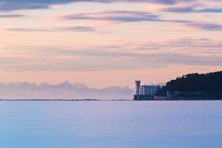 Clouds over the Miramare Castle, Trieste, Italy