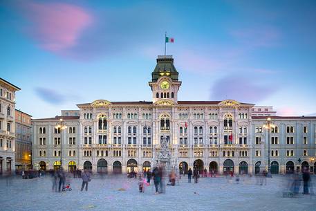 Town hall in Piazza Unit d'Italia Square, Trieste, Italy