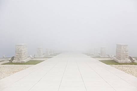 Fog in the ossuary of Cima Grappa