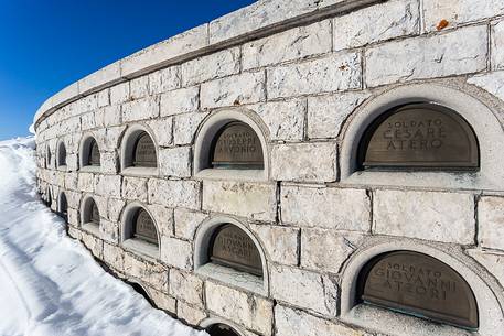 Ossuary Cima Grappa in the depths of winter