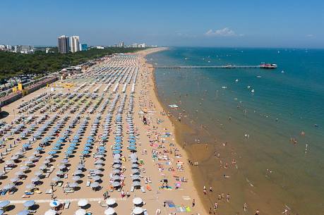 Lignano beach, aerial view