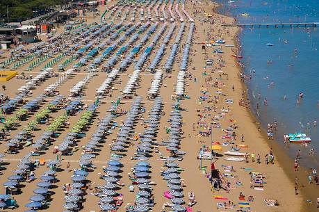 Lignano beach, aerial view