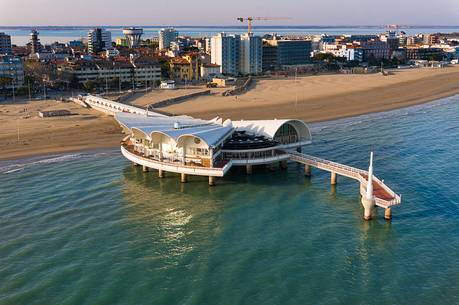 Lignano beach, aerial view of Terrazza Mare