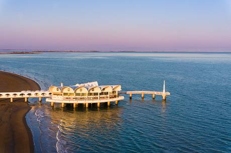 Lignano beach, aerial view of Terrazza Mare