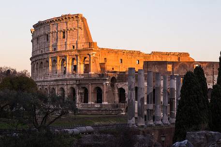 Colosseum at sunset