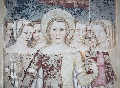 Frescoes in the Church of St. Catherine - St. Orsola in Glory Frescoes in the Church of St. Catherine - St. Orsola in Glory