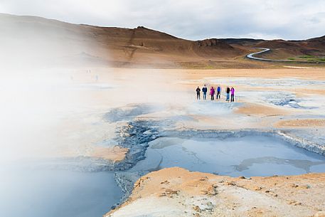 Hverarondor Hverir geothermal area in Krafla Caldera, near Myvatn Hverarondor Hverir geothermal area in Krafla Caldera, near Myvatn