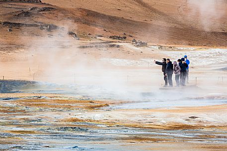 Hverarondor Hverir geothermal area in Krafla Caldera, near Myvatn