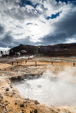 Hverarondor Hverir geothermal area in Krafla Caldera, near Myvatn Hverarondor Hverir geothermal area in Krafla Caldera, near Myvatn