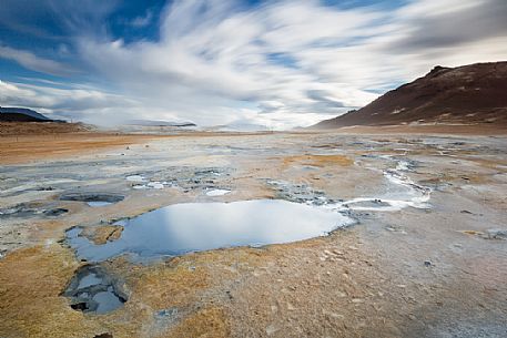 Hverarondor Hverir geothermal area in Krafla Caldera, near Myvatn Hverarondor Hverir geothermal area in Krafla Caldera, near Myvatn