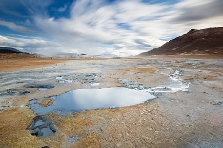 Hverarondor Hverir geothermal area in Krafla Caldera, near Myvatn