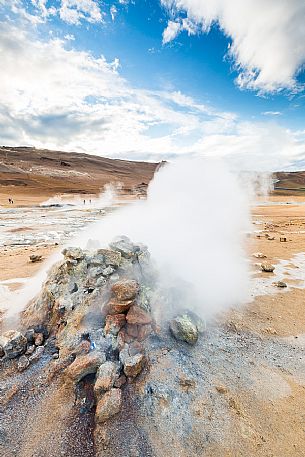 Hverarondor Hverir geothermal area in Krafla Caldera, near Myvatn