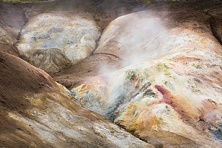 Colored reliefs near the Viti crater